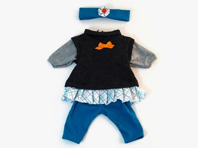 Комплект одежды для куклы 38-40см (туника, штанишки, повязка на голову)