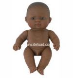 Кукла - карапуз, мальчик африканец, 21 см