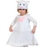 Кошечка белая, карнавальный костюм, р.98-122