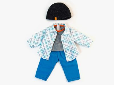 Комплект одежды для куклы 38-40см (брюки, футболка, ветровка, шапочка)