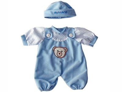 Комплект одежды для куклы мальчика 21см (комбинезон, шапочка)