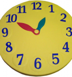 Мат детский круглый ЧАСЫ (набор цифры, стрелки)