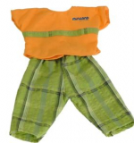 Комплект одежды для куклы-мальчика 38-40см, рубашка, штанишки, текстиль