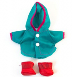 Комплект одежды для куклы мальчика 21см (плащ, сапожки)