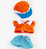 Комплект одежды для куклы мальчика 21см (поло, шорты, кепка)