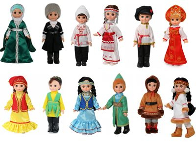 Многонациональная Россия. Куклы в народных костюмах