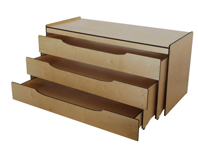 Кровать трехуровневая выкатная с крышкой 