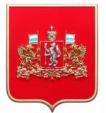 Герб Свердловской области. Геральдический щит. Размер: 42 х 50 см