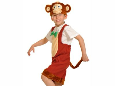 Обезьянчик, карнавальный костюм, р.98-122 (ткань, плюш)