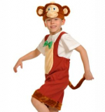 Обезьянчик, карнавальный костюм, р.98-122 (ткань, плюш)