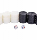 Фишки большие пластмассовые с кубиками