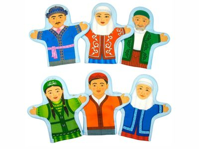 Набор кукол рукавичек СЕМЬЯ КАЗАХСКАЯ